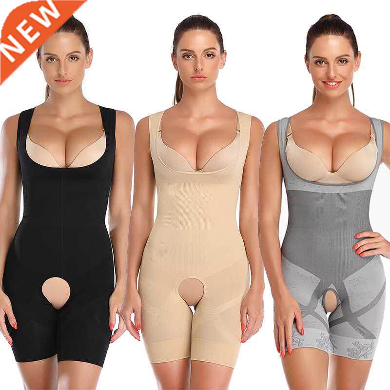 Shapewear Women Full Body Shaper Slimming Bodysuit Open Crot