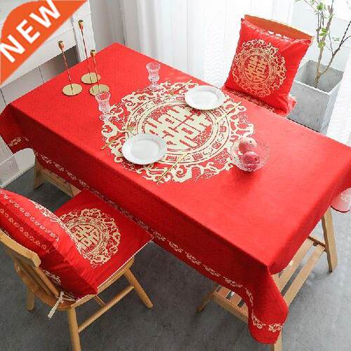 Velvet Tablecloth Wedding Tablecloth Fabric Red Festive