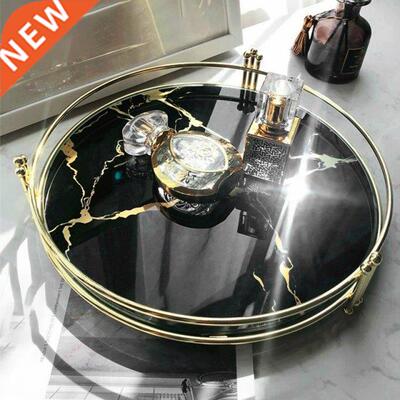 Black Marble Pattern Mirror Tray Creative Dressing Table Met
