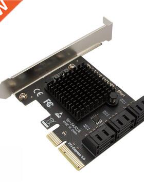 SATA PCIe Adapter 6 Ports SATA 3.0 to PCI Express x4 Expansi