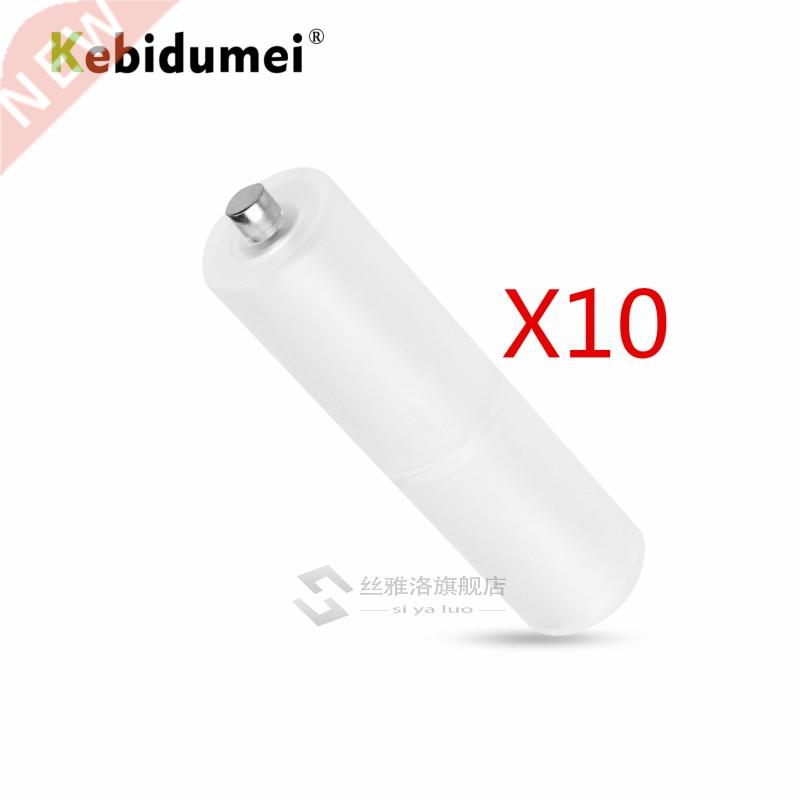 Kebidumei 10Pcs AAA to AA Size Cell Battery Converter Adapte