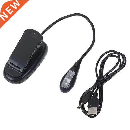 1Set LED Clip Reading Lamp With USB Rechargeable Double Ligh