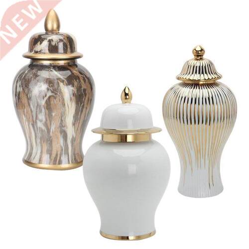 Decorative Ceramic Ginger Jar Storage Jars Tea Caddy Contain