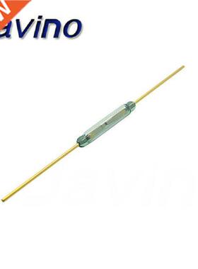 10PCS Reed Switch 2 *14mm Magnetic Control Switch Green Glas