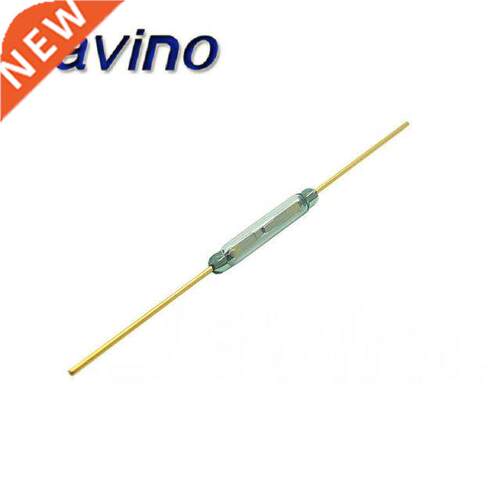 10PCS Reed Switch 2 *14mm Magnetic Control Switch Green Glas