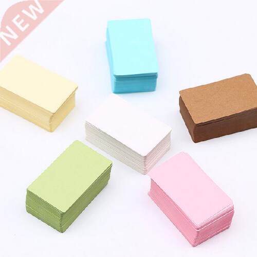 100pcs/box Cowhide Color Word Card New Blank Kraft Paper