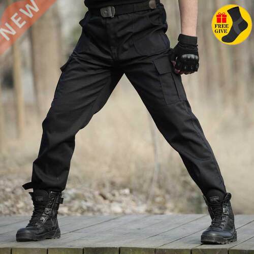 Black Military Tactical Cargo Pants Men Army Tactical Sweatp