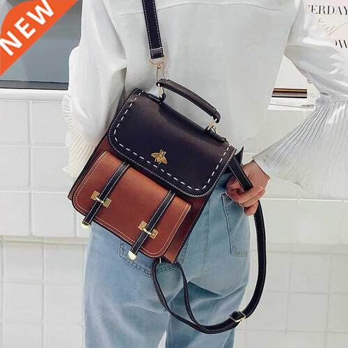 Women Backpack Quality Vintage Leather Preppy Female Backpac