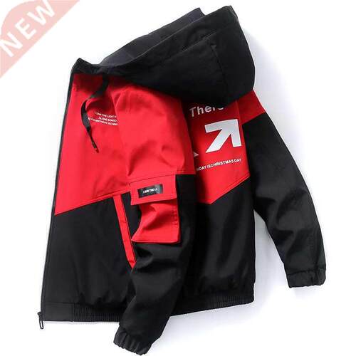 Spring Autumn Patchwork Sreetwear Jackets Men Big Size 3XL H