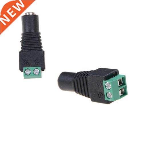 5.5mm X 2.1mm Female Male DC Power Plug Adapter Single Color