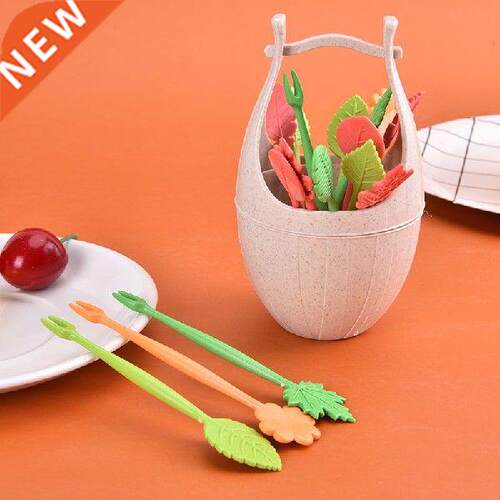 16 Piece Fork Creative Mini Barrel Fruit Fork Set Snack