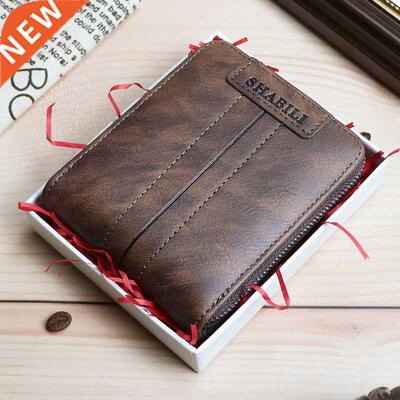 2021 New Wallet Men Casual Short Male Clutch Leather Wallet