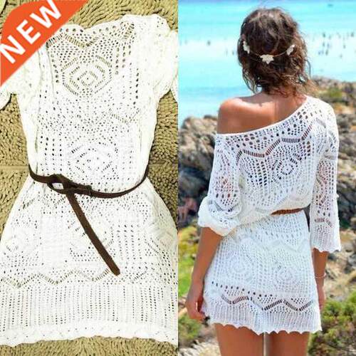 2016 summer women lace crochet biquini dress for ladies boho