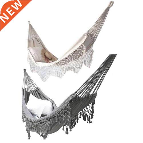 2021 New Bohemian Macrame Double Hammock Woven Fringe