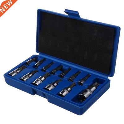13 Pcs Tamper Proof Torx Star Bit Socket Set 1/4 3/8 and 1/2