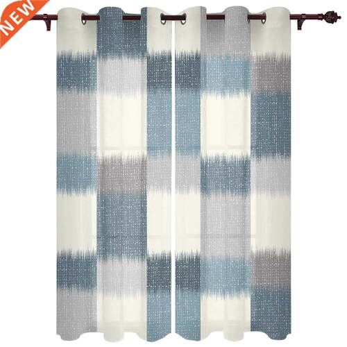 Modern Abstract Window Curtains Kitchen Bedroom Drapes Home