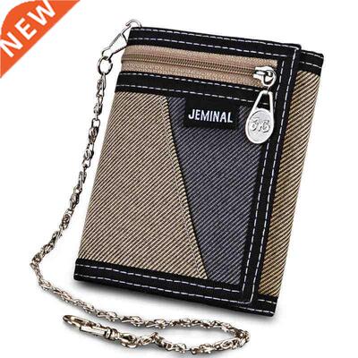 Fashion Men Wallets Birthday Gift Fabric Short Clutch Purse