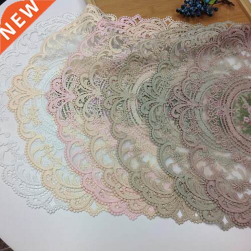 European Lace Embroidery Luxury Oval Placemat Coffee Coaster