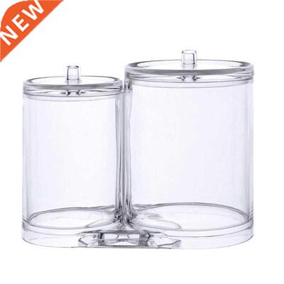 Makeup Organizer Cotton Pads Holder Box Swab Jar Bathroom S