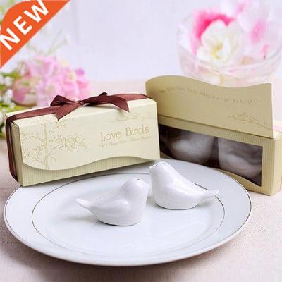 1 set Creative New Love birds ceramic Salt and Pepper