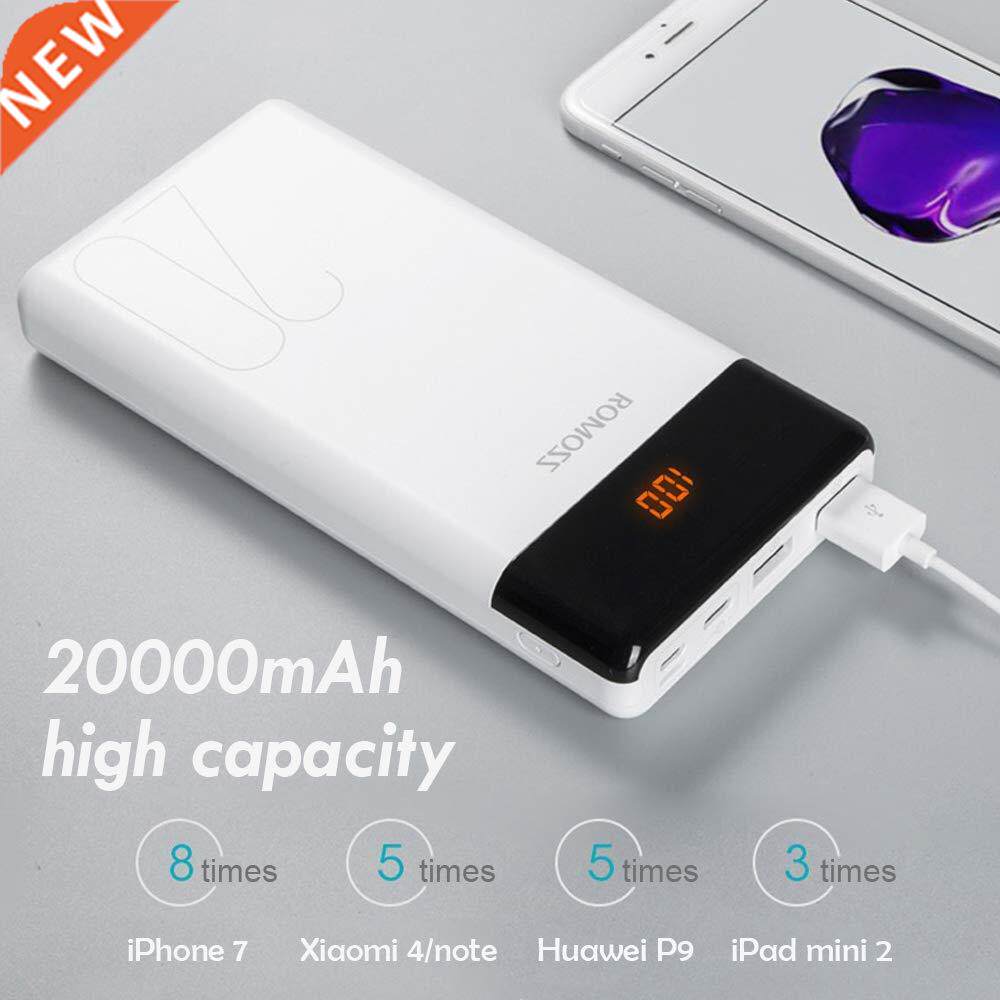 romoss lt20 lt20ps power bank 20000mah portable charging pow