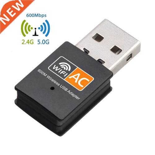 600Mbps USB WiFi Adapter Dual Band 2.4G/5.G AC Wireless Ethe