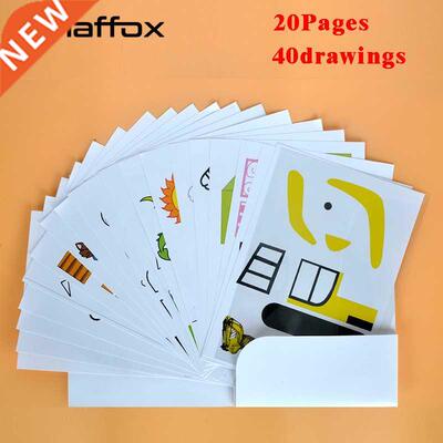 SMAFFOX 3D pen drawing template,20 page,it help kids familia
