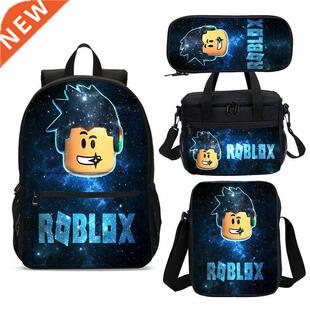 backpack Printed Set game Cartoon fashion 4Pcs Bags School