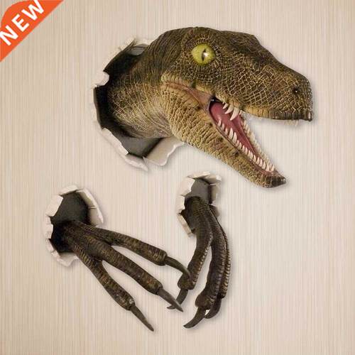 1 Set Realistic Delicate Dinosaur Sculpture Wall Statues