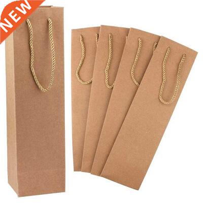 Wine Gift Bags, 24 Kraft Paper Wine Bags with Handles, Wine