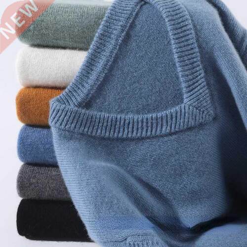 Men's Cashmere Sweater Casual 2022 Autumn Winter Warm Pullov
