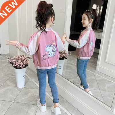 Long Sleeve Jacket for Girls Kids Cute Print Coat Fashion Sp
