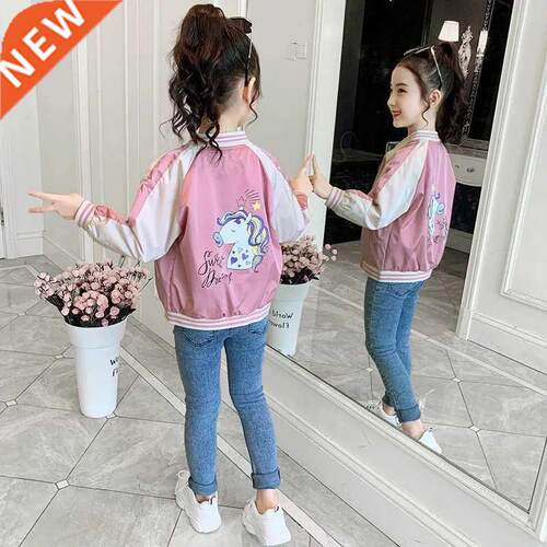 Long Sleeve Jacket for Girls Kids Cute Print Coat Fashion Sp
