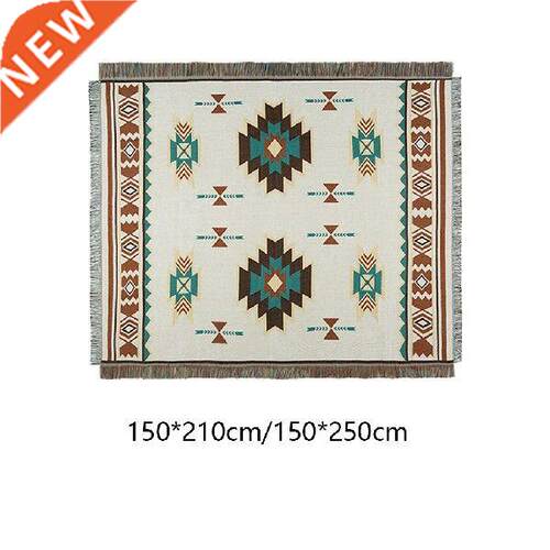 Boho Ethnic Style Beach Blanket Beach Towel Tassels Throw