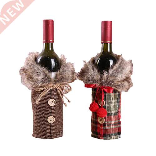 6 Pieces Christmas Wine Bottle Cover,Wine Bottle Decoration