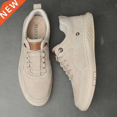 2022 New Lightweight Men's Leather Sneakers, Outdoor Casual
