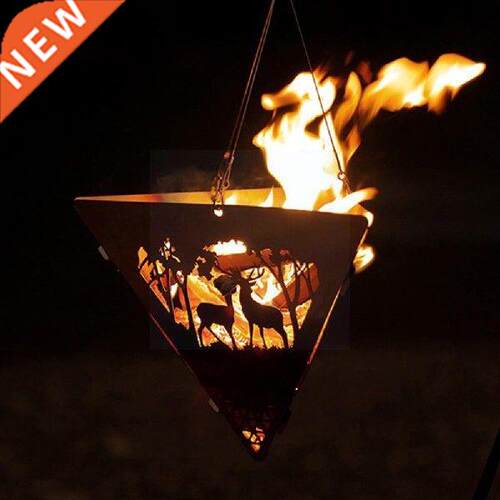 Outdoor Trangular Bonfre Stove Portable Camp Steel