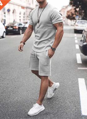 2021New Men	s Sportswear Suits Set Casual Shorts Sets