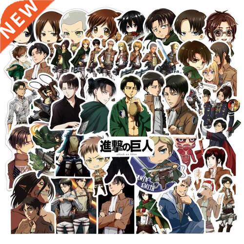 10/40/50Pcs Attack on Titan Cartoon Diy Stickers Decoration