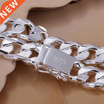 New high-end women's mens fine N925 sterling Silver color br
