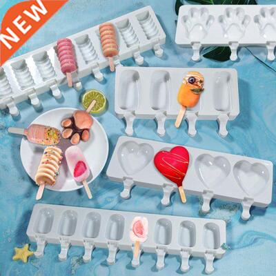 1PC Silicone Ice Cream Mould Ice Cube Tray Popsicle Barrel D