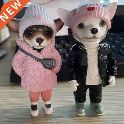 Anmal Handmade Dolls Smulaton Standng Dog Doll Resn