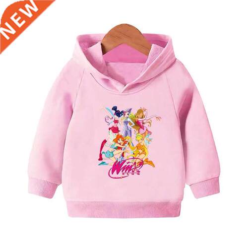 The Winx Butterfly Fairy Cartoon Kids Hooded Hoodies Cute Gi