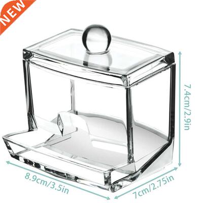 Storage Box Acrylic Cotton Swab Makeup Organizer Box Portabl
