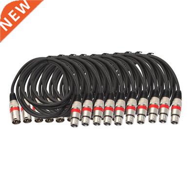 10pcs 3Pin 1.8m 5.9ft DMX Stage DJ Light Cable XLR Male to