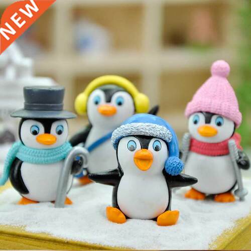 4Pcs/set Penguin Furnishing Articles Home Decor Christmas