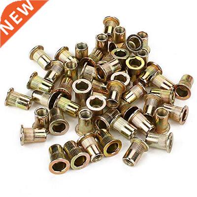 Practical Gold M6 railroad flat head nut 50pcs
