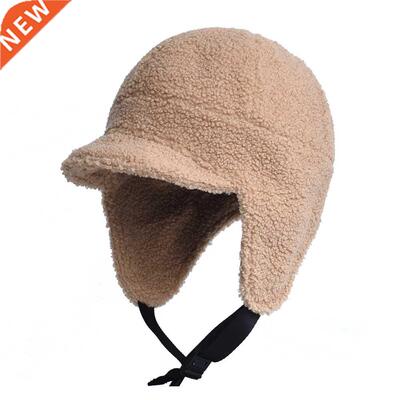 Outdoor Fleece Warm Winter Hats with Visor Windproof Earflap