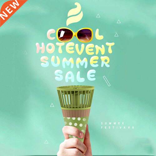 Portable ce Cream S Fan Mn Hangng Neck Sports USB