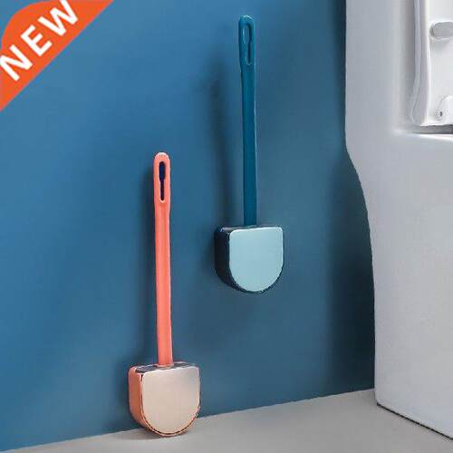 Soft Silicone Head Toilet Brush with Hder Black